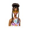 Picture of Mattel Barbie Doll - Fashionistas #210 Brown Hair In Bun - Diamond Crochet Dress Dark Skin Doll (HJT07)