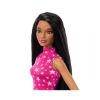 Picture of Mattel Barbie Doll - Fashionistas #215 Pink Star-Print Top Black Straight Hair Doll (HRH13)
